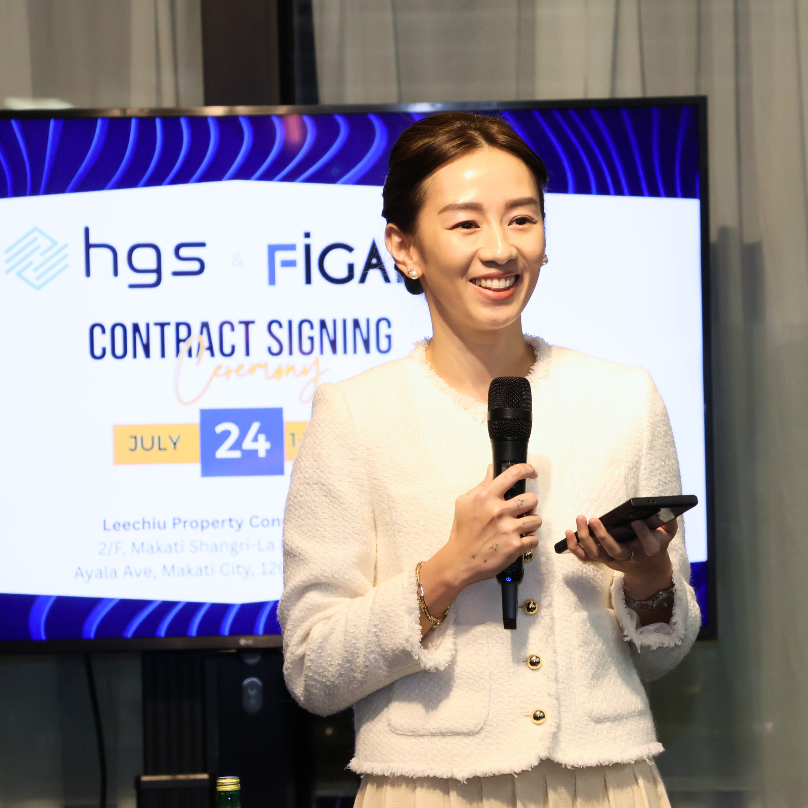 Figari COO Angela Antonio at the contract signing ceremony with HGS