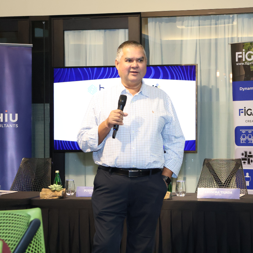 HGS CEO Pushkar Misra at the contract signing ceremony with Figari