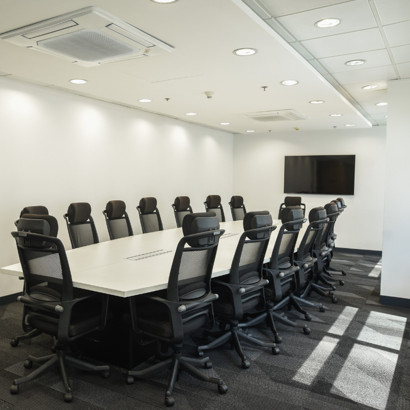 Professional meeting room with modern furnishings